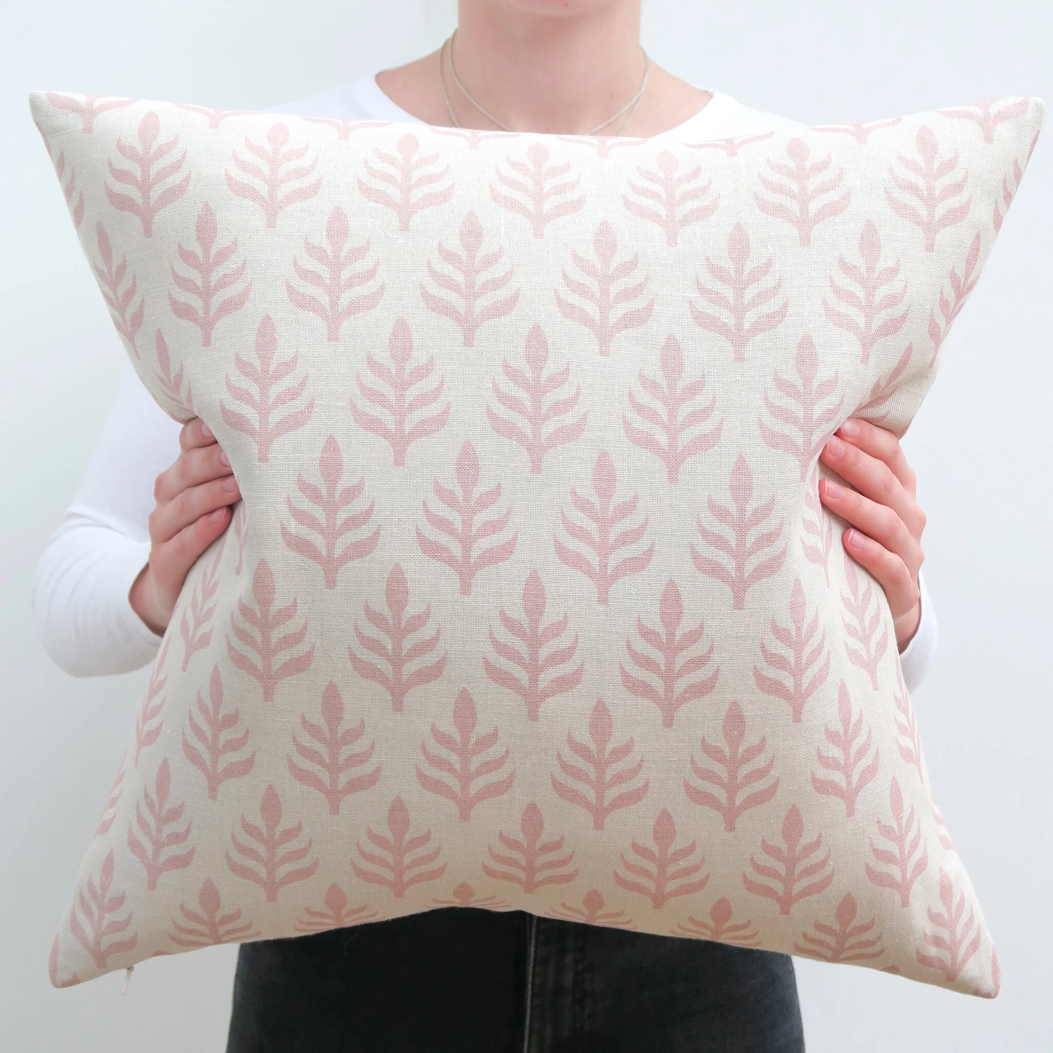 Chalk Pink Vhari Grande Cushion