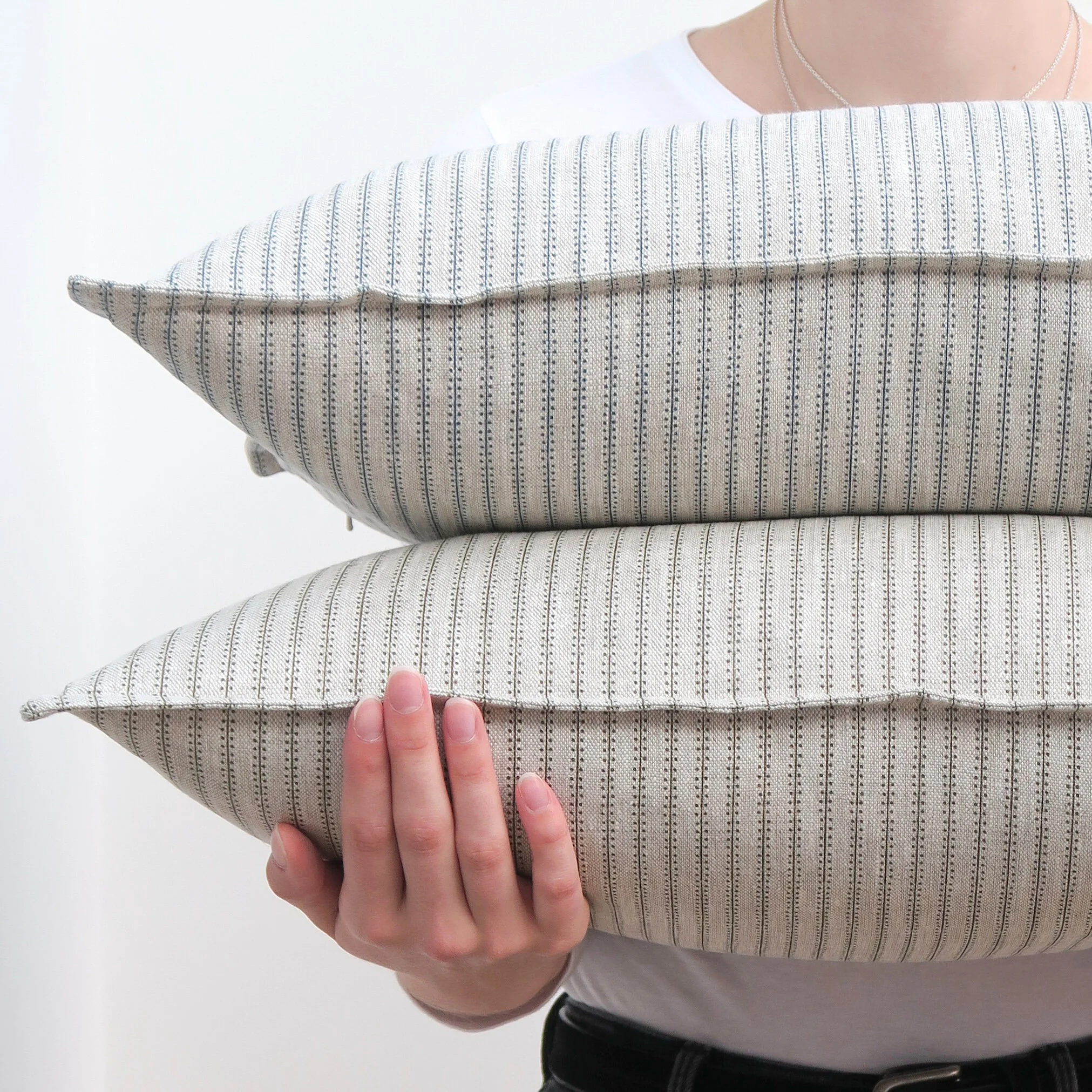 Poppy Seed Stripe Cushion