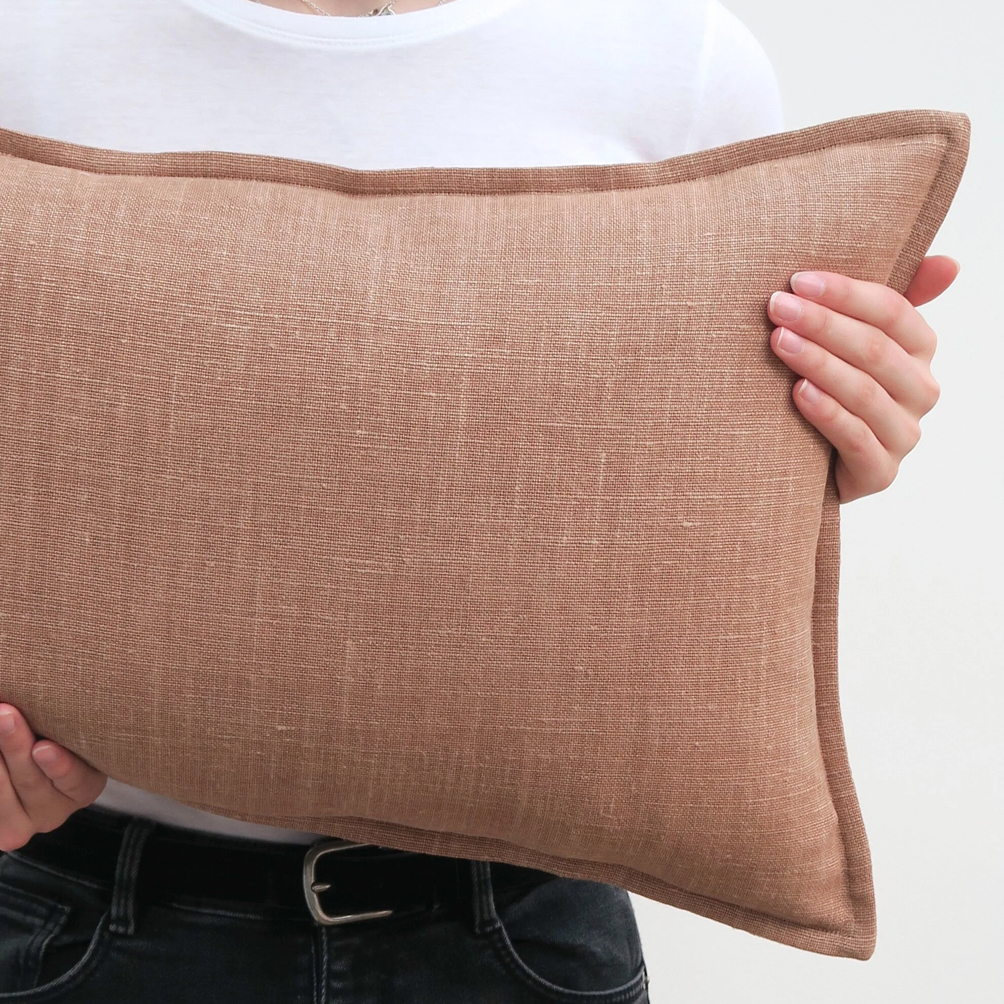 Bracken Laundered Luxurious Linen Cushion