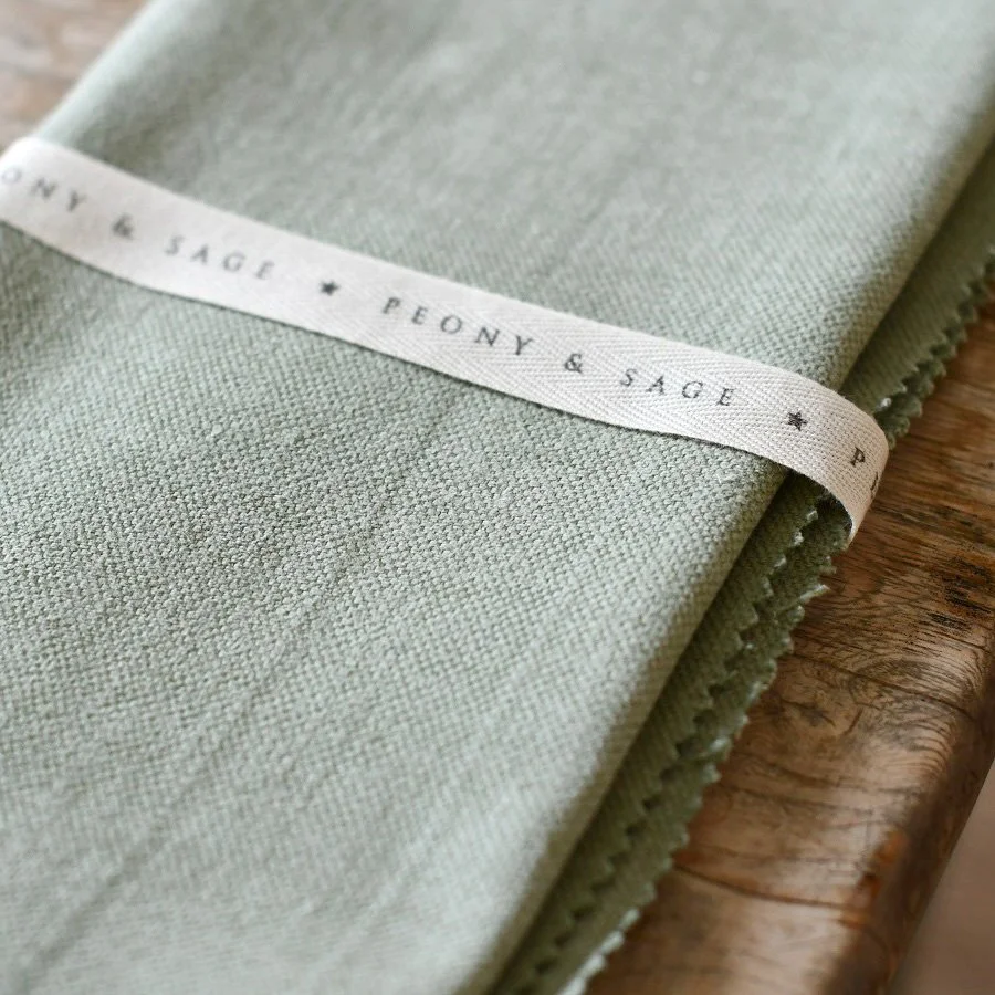 Green Brushed Linen Cushion