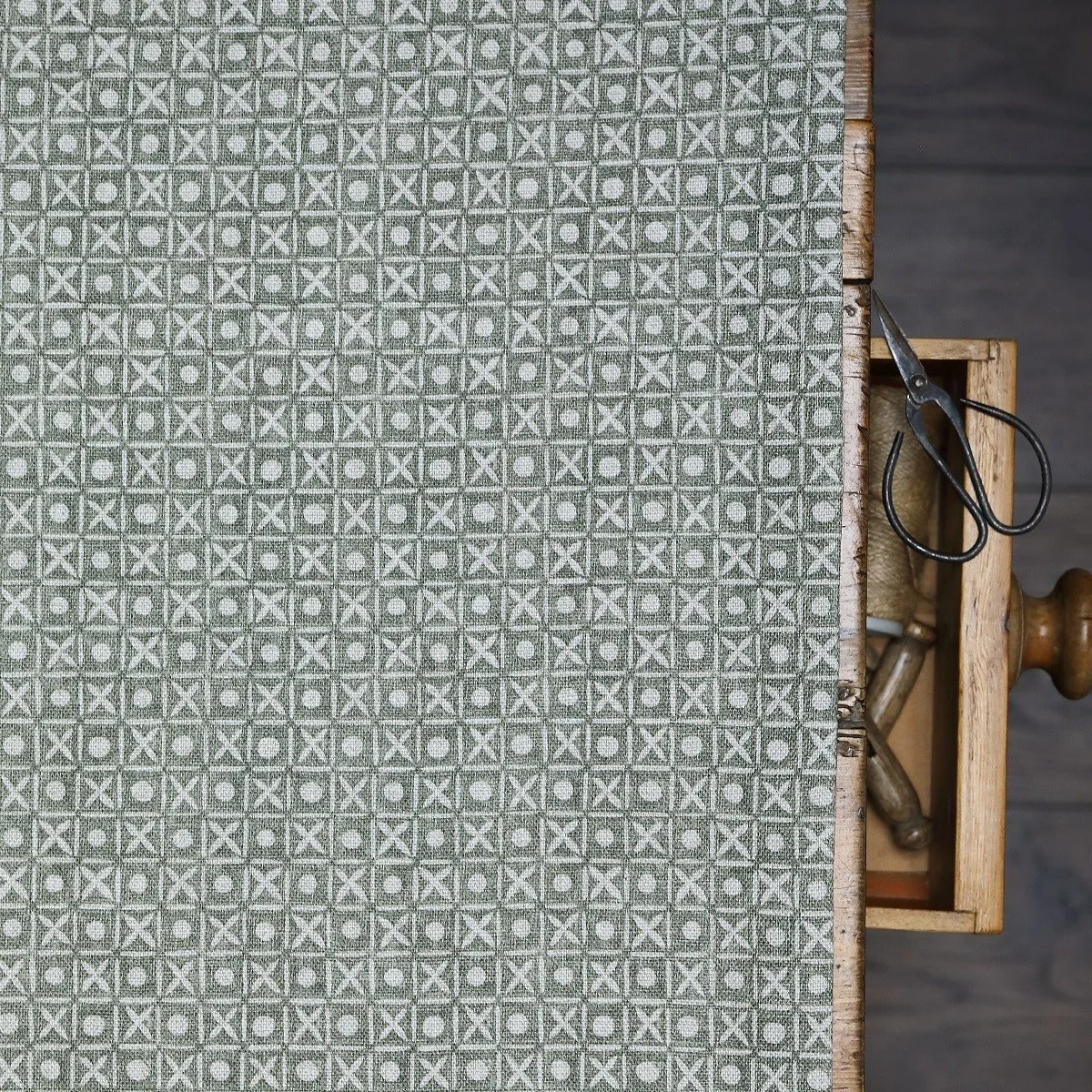 Forest Green Blotch Sundial Cushion