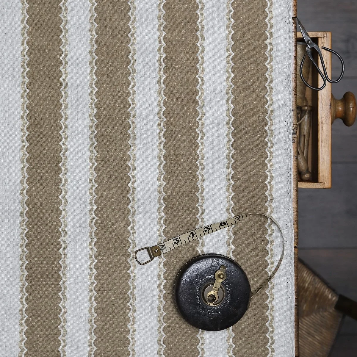 Wheat Folie Stripe Cushion