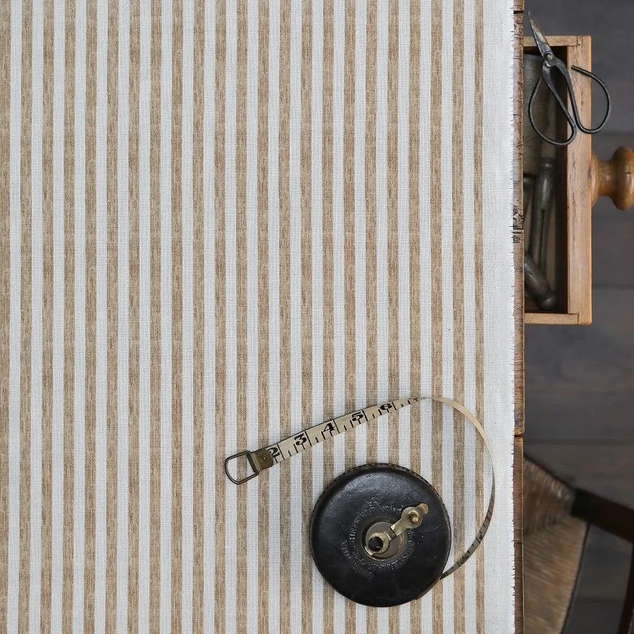 Dark Sisal Punch & Judy Standard Scale Stripe Cushion