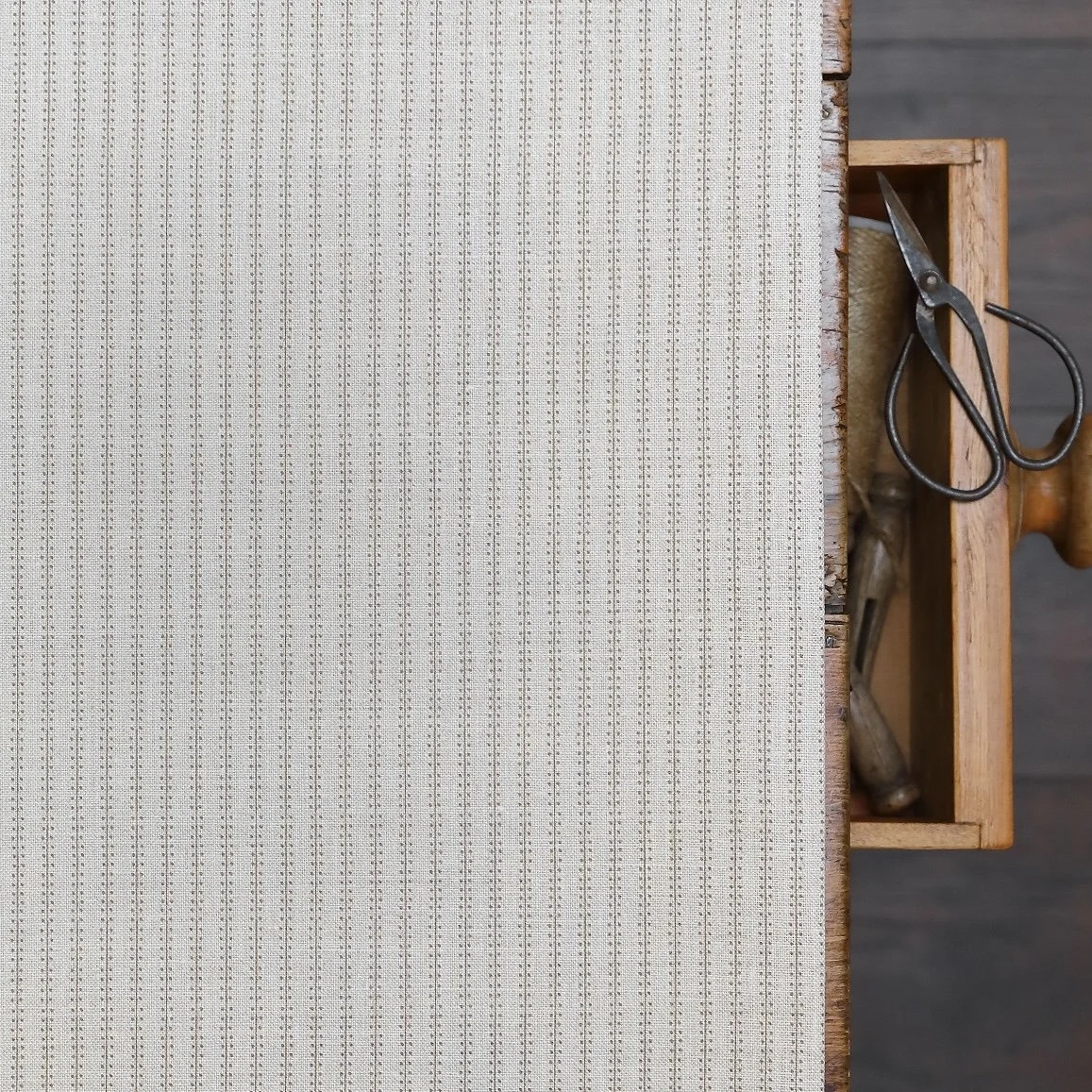 Moss Brown Poppy Seed Stripe Cushion