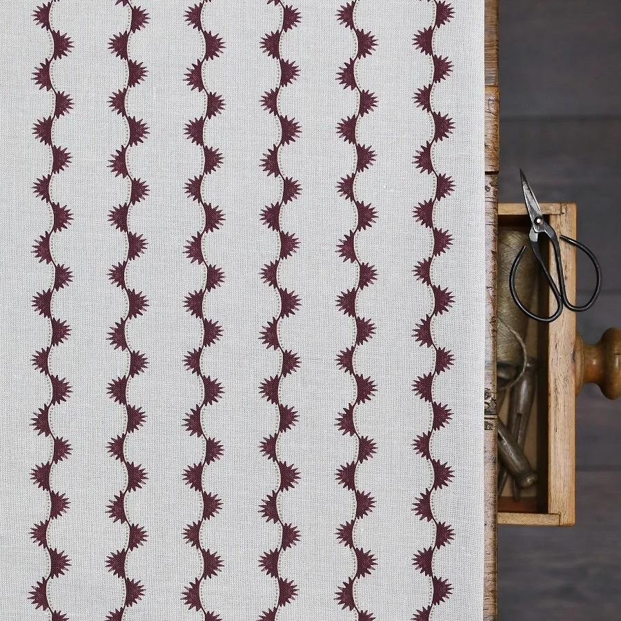 Maroon Zadir Small Stripe Cushion