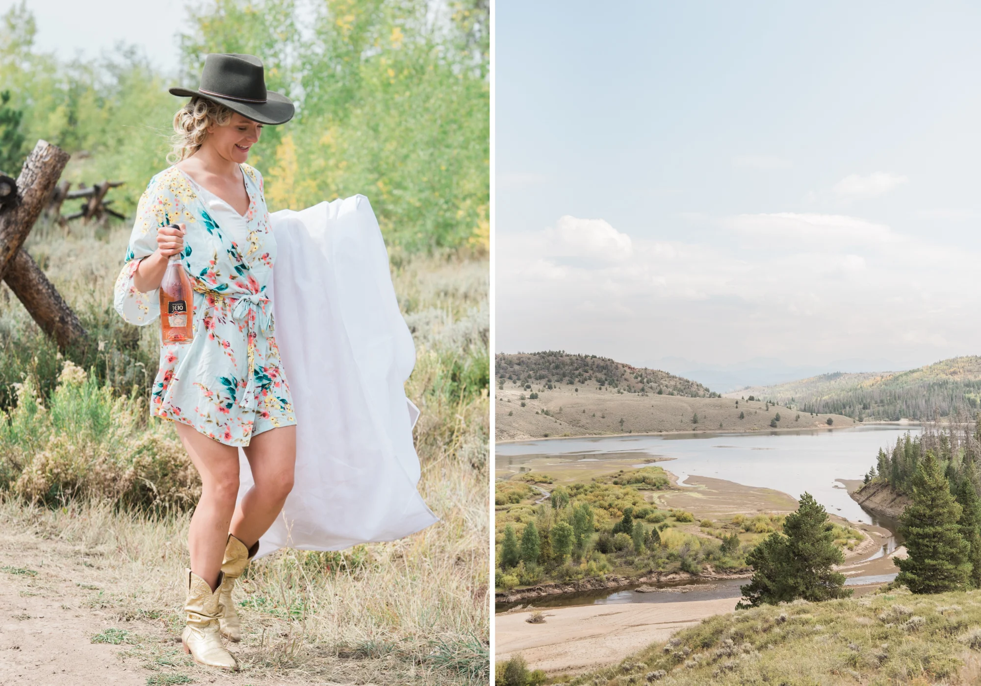 C Lazy U Ranch Glamping for her intimate Wedding Day
