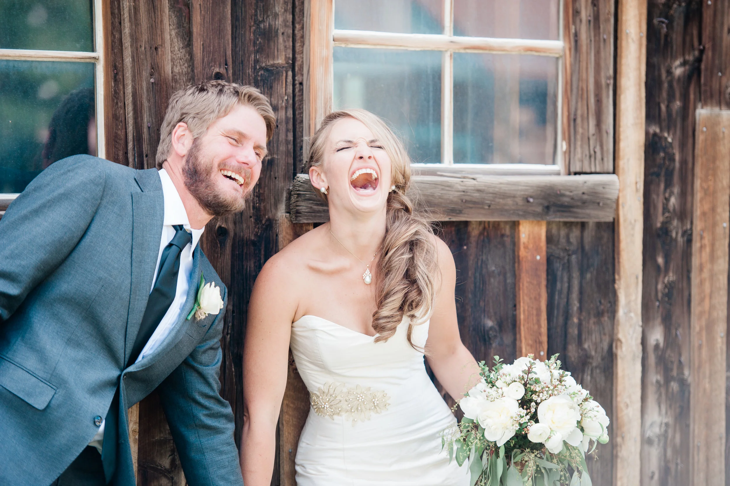 Laughter at the wedding is just as important in the marriage