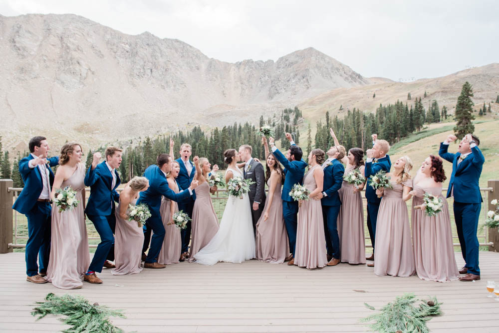 Adventurous Mountain Wedding Party Photography