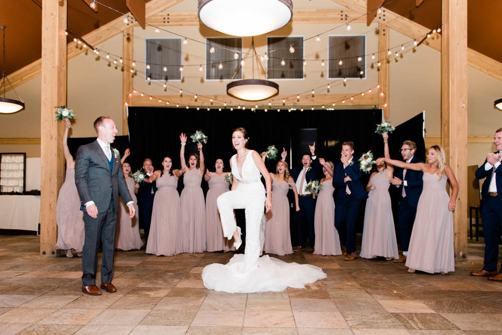 High Alpine Mountain Wedding Reception Grand Entrance