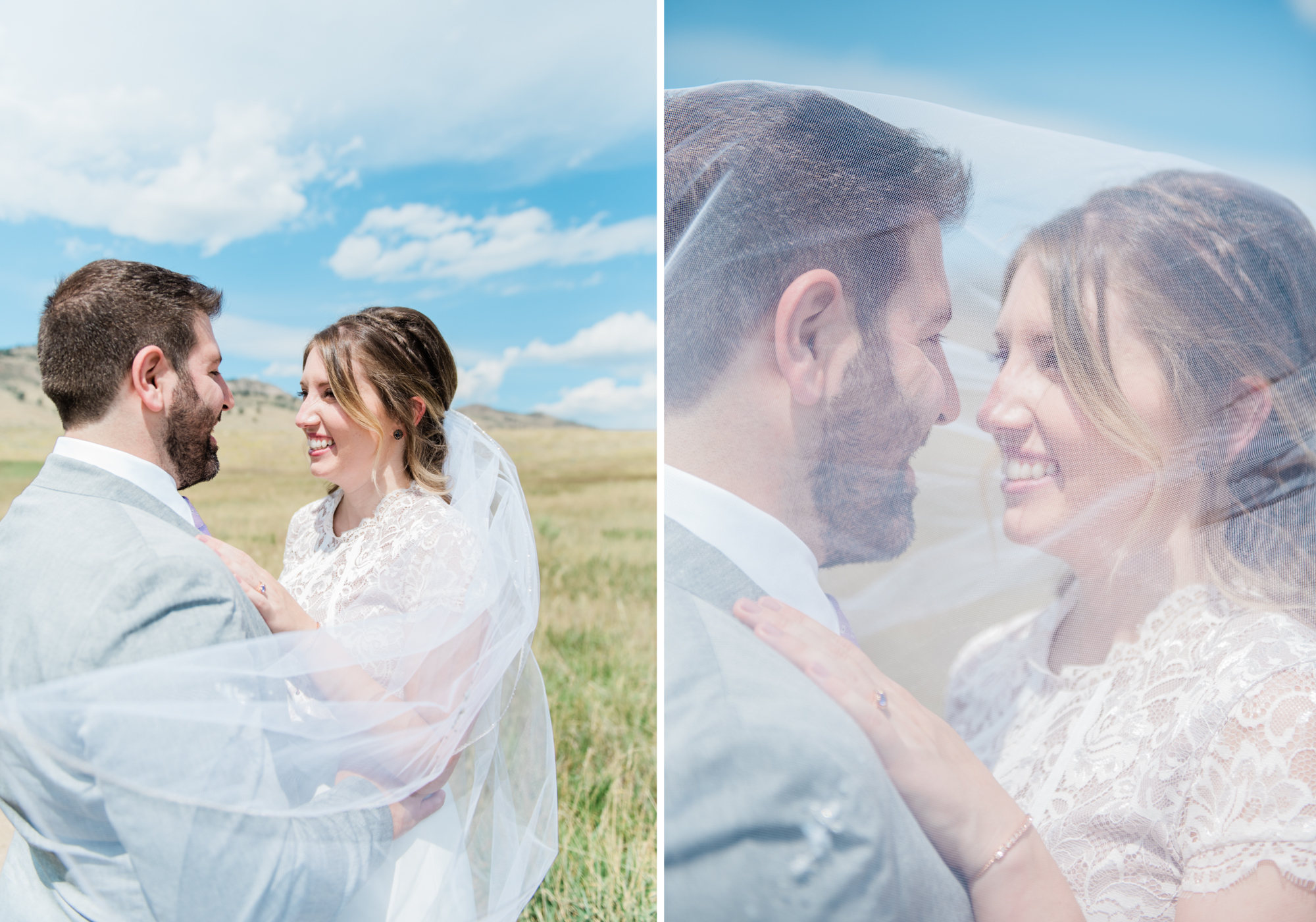 Bride and Groom Portraits in the Boulder Foothills 