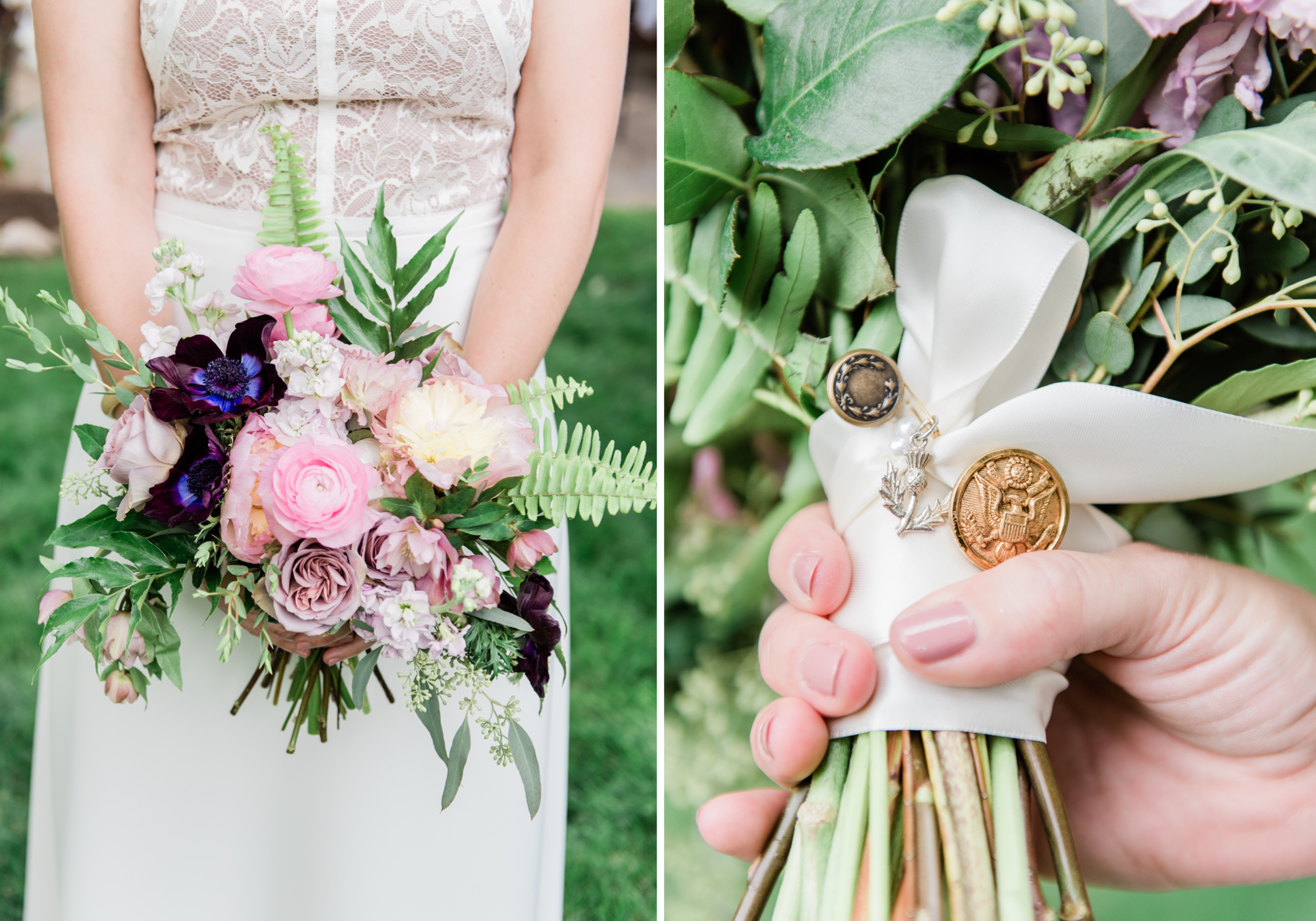 Bridal Bouquet customized with personal touches.