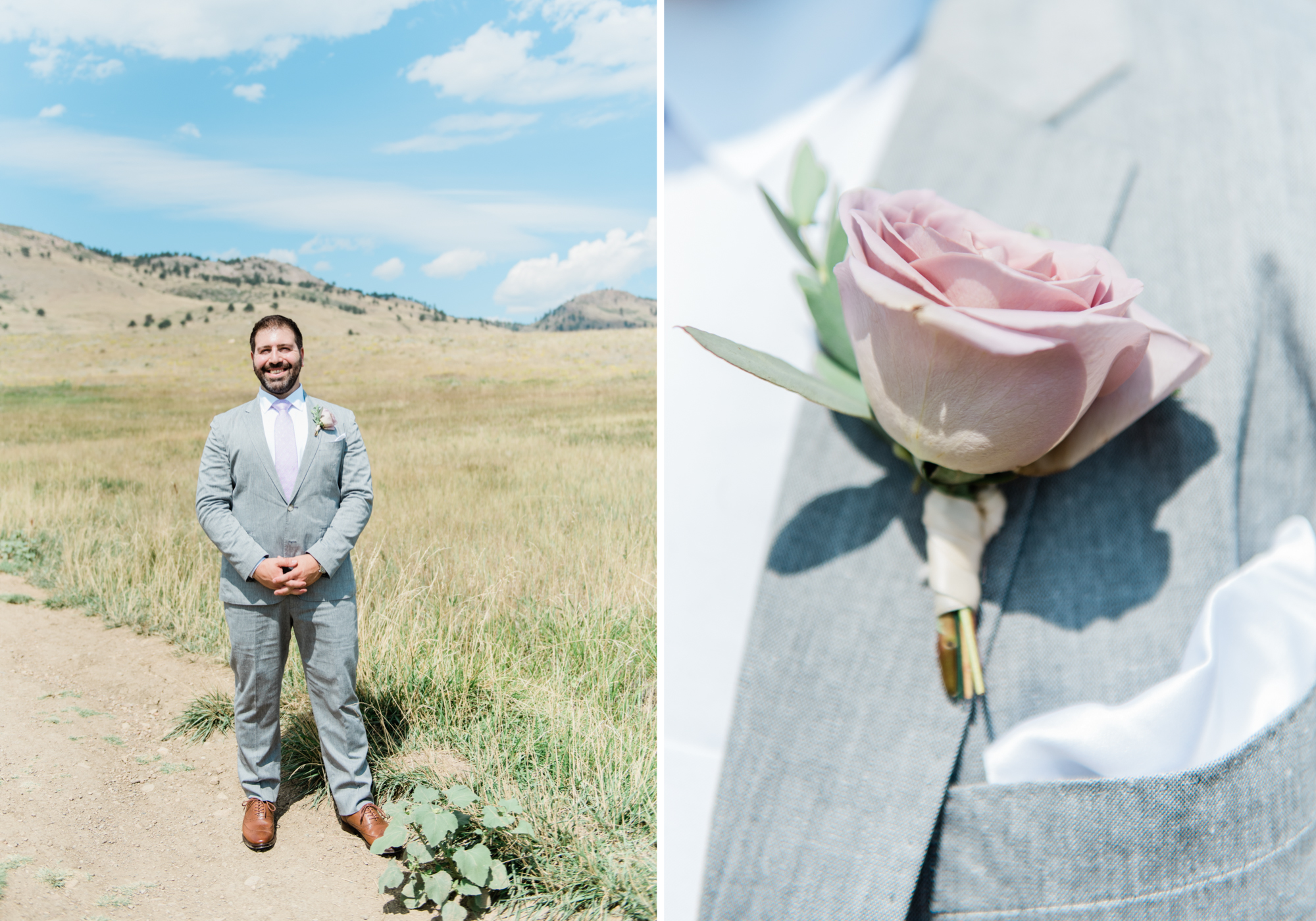 Boulder Groom and floral details