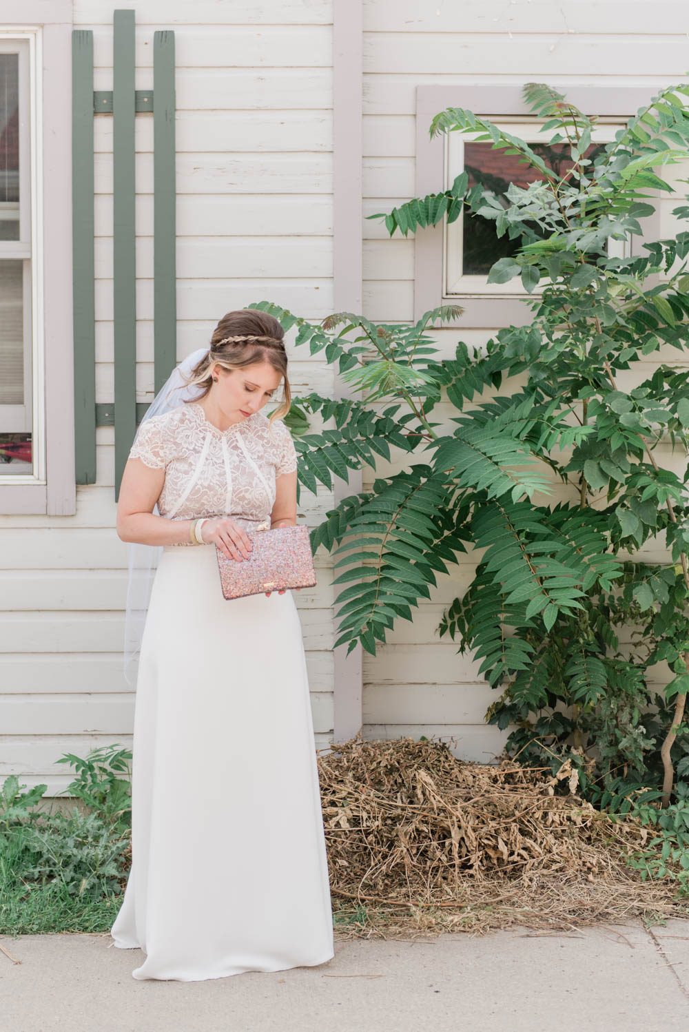 Getting ready with rent the runway wedding.