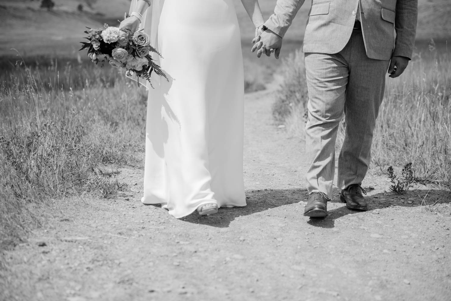 Bride and Groom in the Boulder Foothills