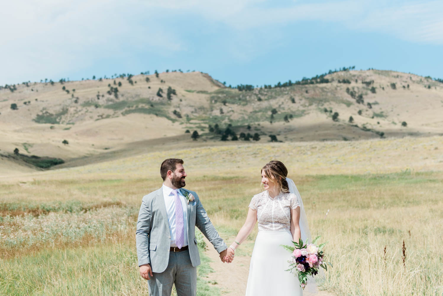 Bride and Groom Photography Portraits in the Boulder Foothills 