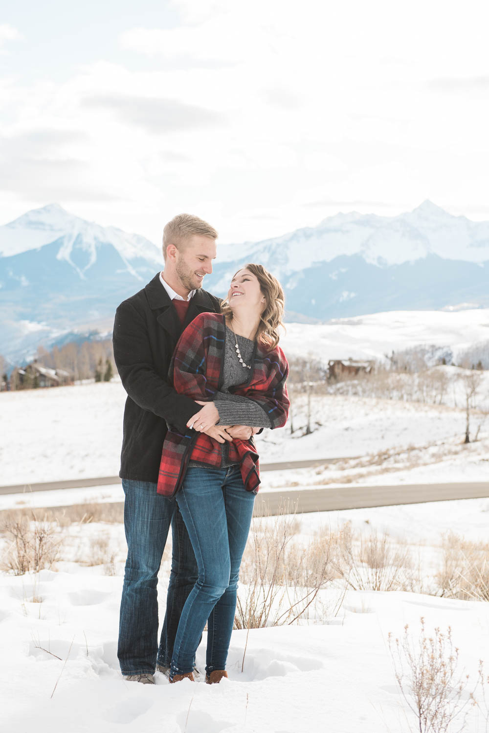 Telluride Snow Adventure Engagement Photography