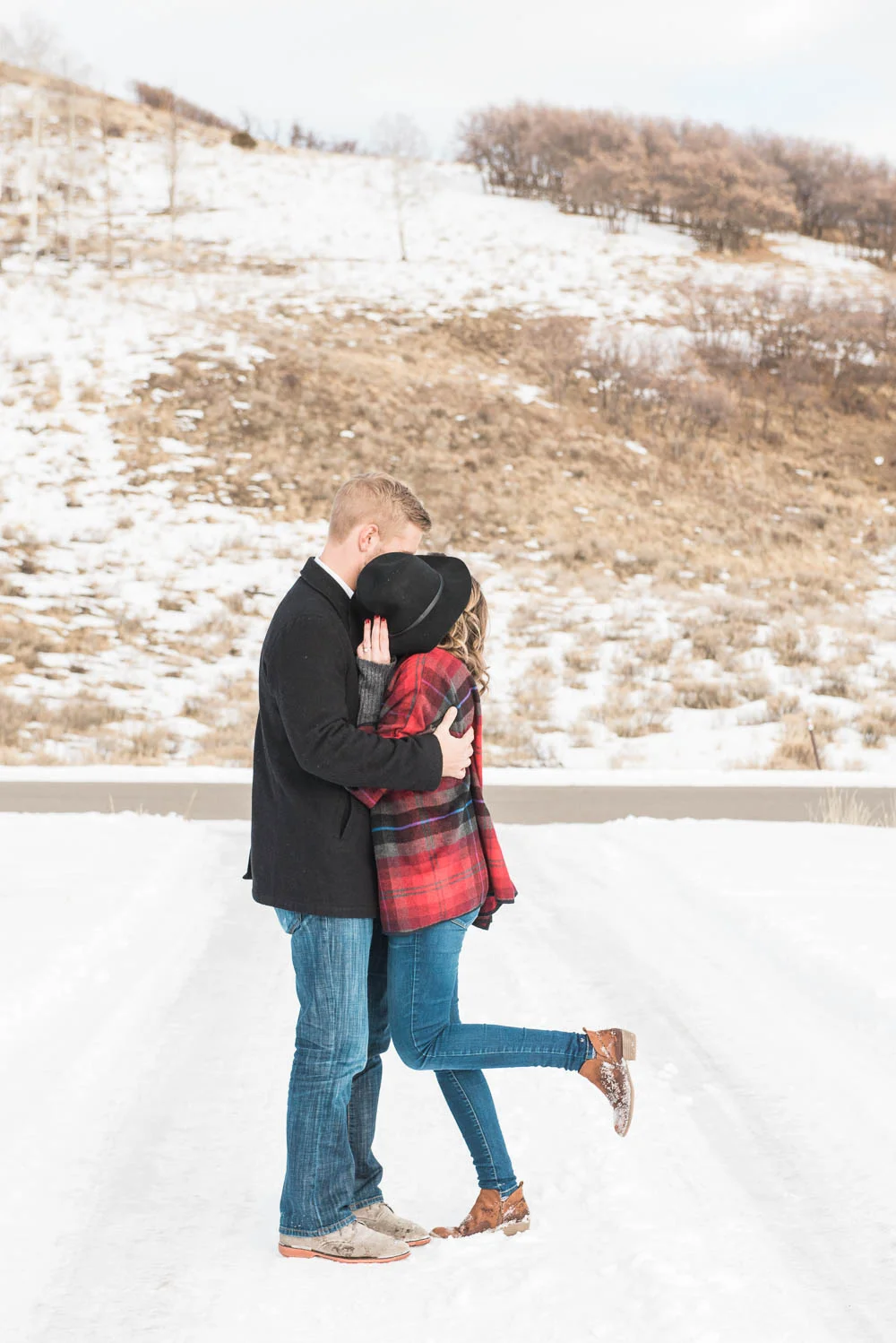 Telluride Snow Adventure Engagement Photography
