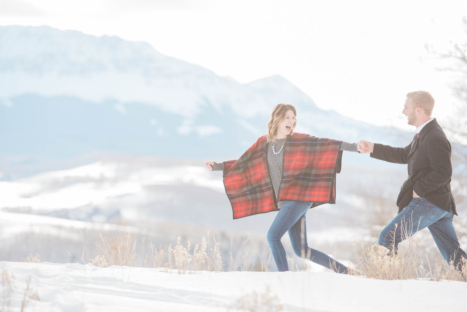 Telluride Snow Adventure Engagement Photography