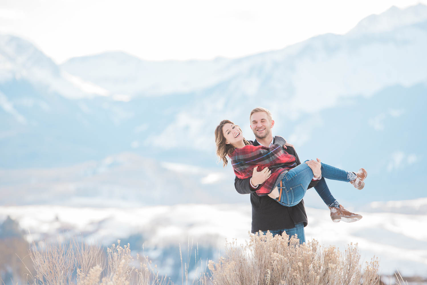 Telluride Snow Adventure Engagement Photography