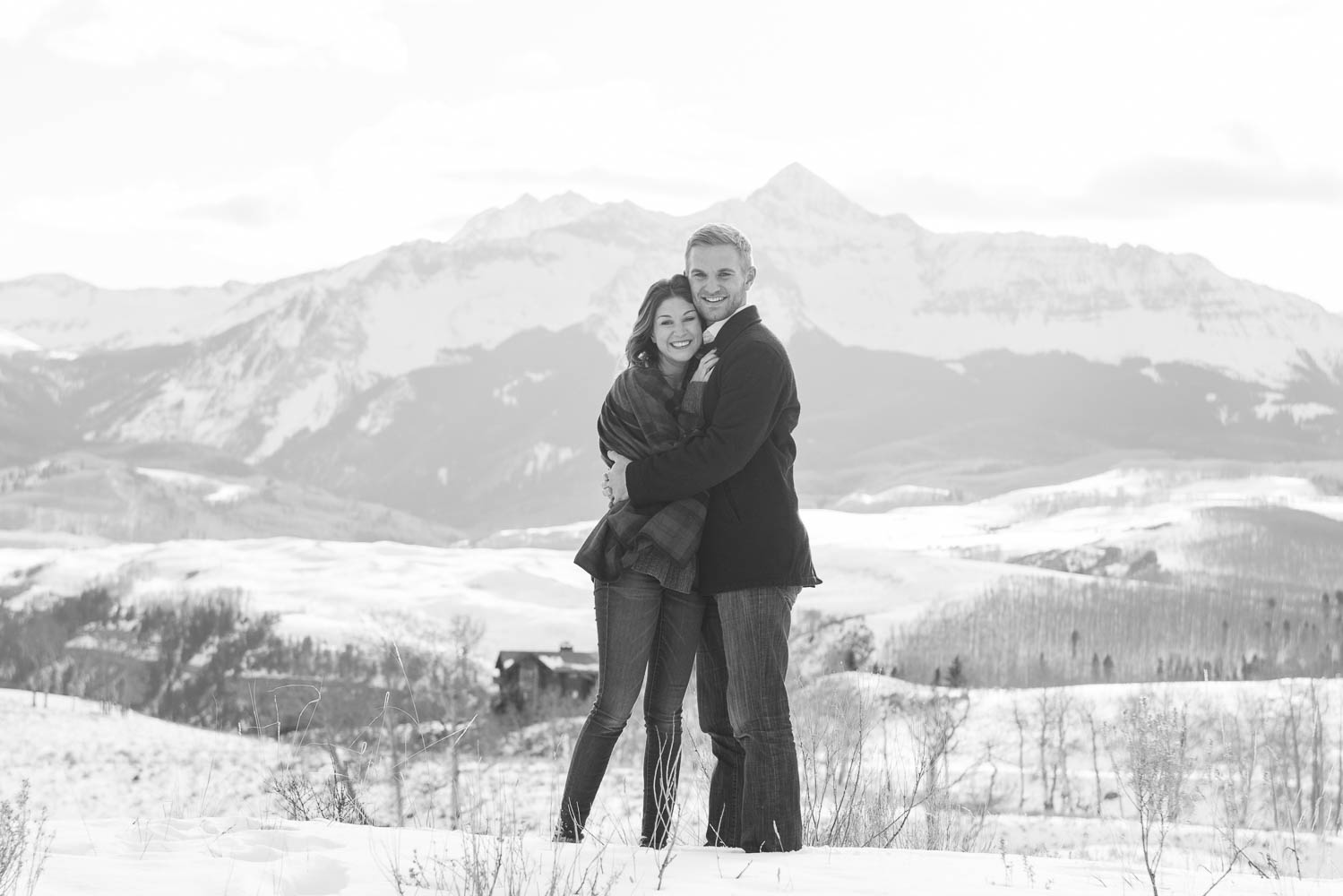 Telluride Snow Adventure Engagement Photography