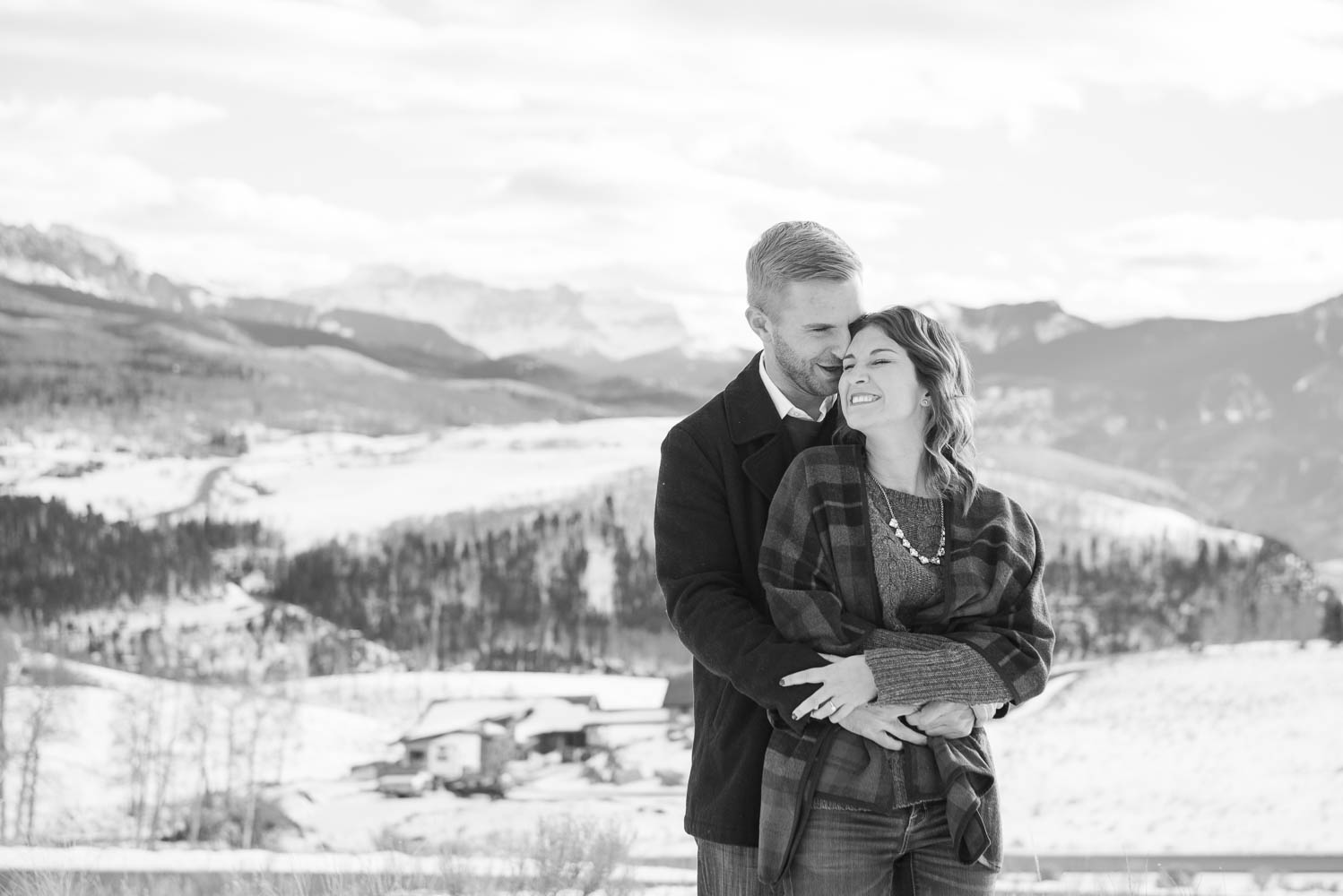 Telluride Snow Adventure Engagement Photography