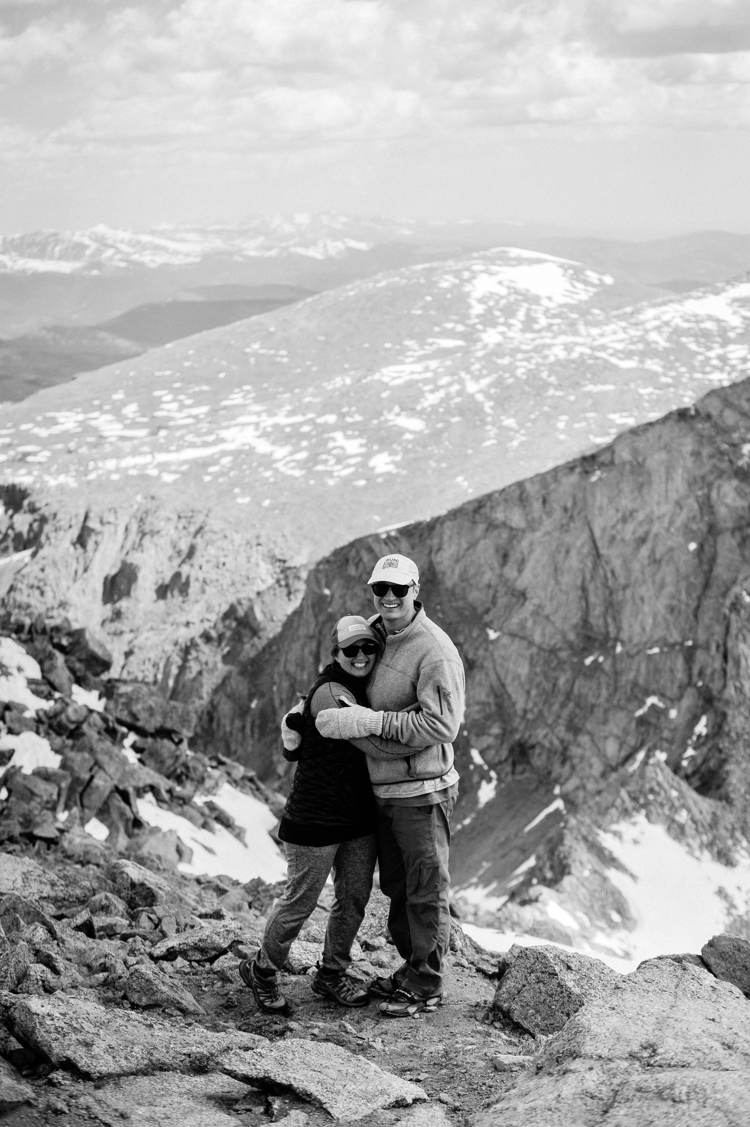 Adventure Photography of Ashleigh and Matt on Mt. Bierstadt 