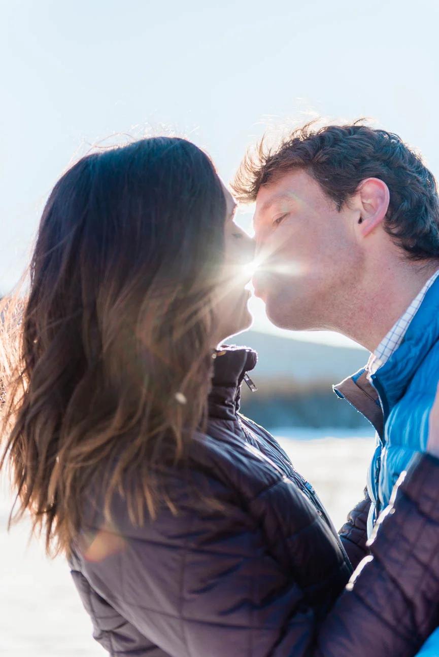 Wintery Eco Lake Engagement Photography Session in Evergreen Colorado