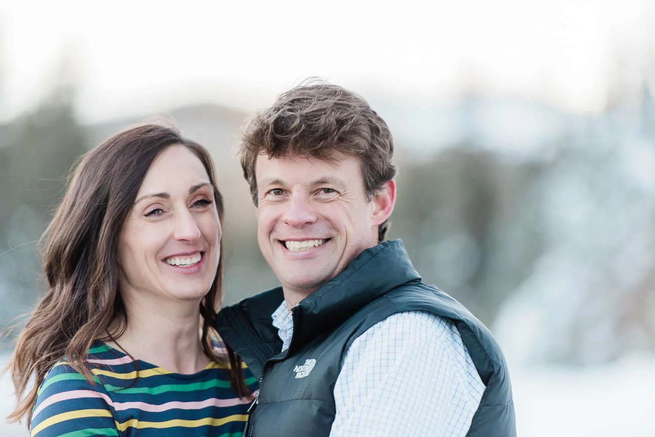 Wintery Eco Lake Engagement Photography Session in Evergreen Colorado