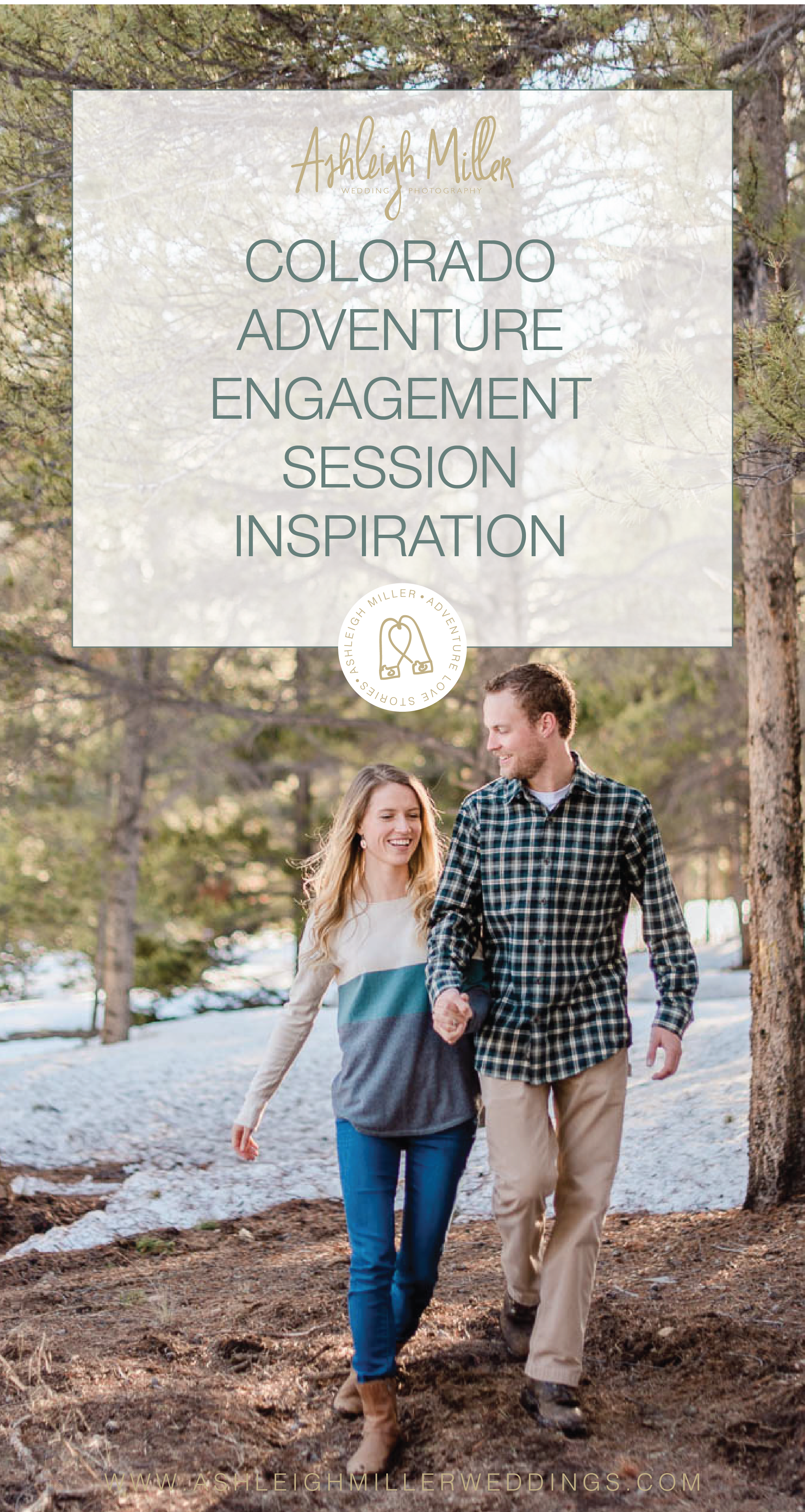 Colorado adventure engagement sessions inspiration on a mountaintop. This Loveland Engagment Session was perfect with dresses, suspenders, alpine glow, forests, rivers and love. Ashleigh Miller Wedding and Elopement Photographer serving Denver, Breckenridge, Summit, Dillion, Silverthorn, Telluride, Ouray and Boulder.