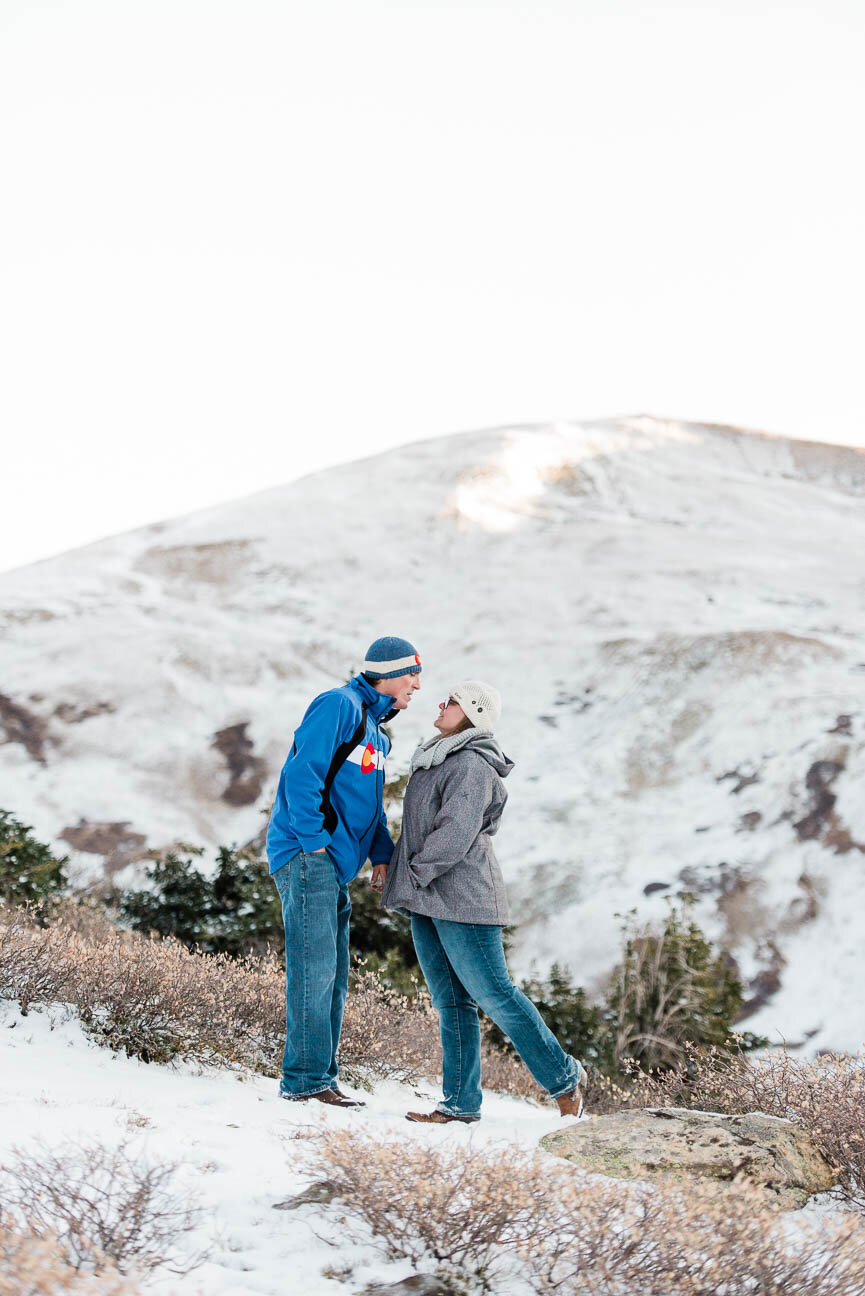 Adventure Engagement Photography Session Loveland Pass Colorado