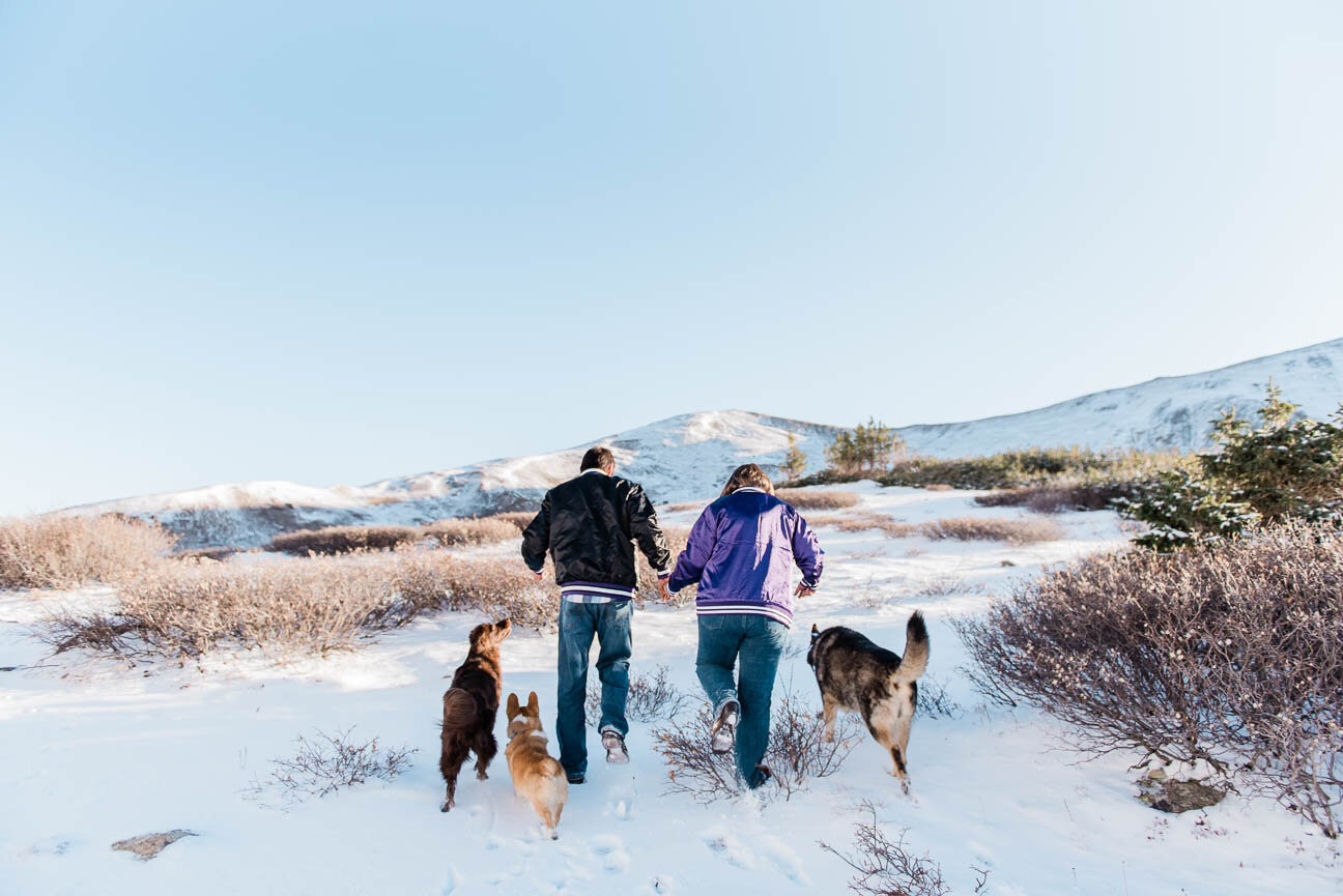 Adventure Engagement Photography Session Loveland Pass Colorado