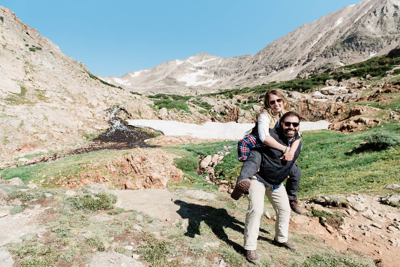 Indian Peaks Wilderness Mountain Adventure Engagement Photography Session