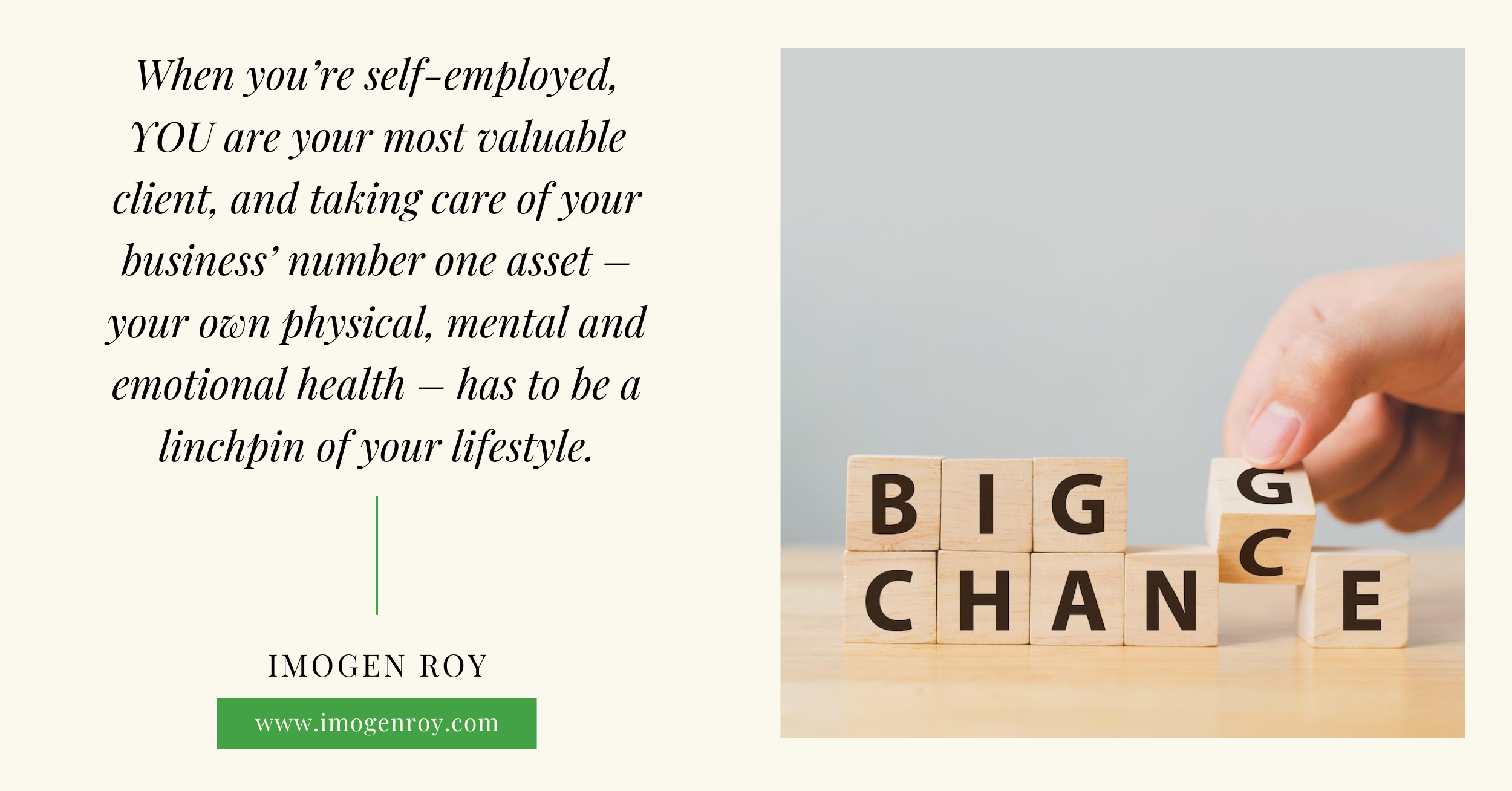 Six Pillars of the Self-Employed Lifestyle - Imogen Roy