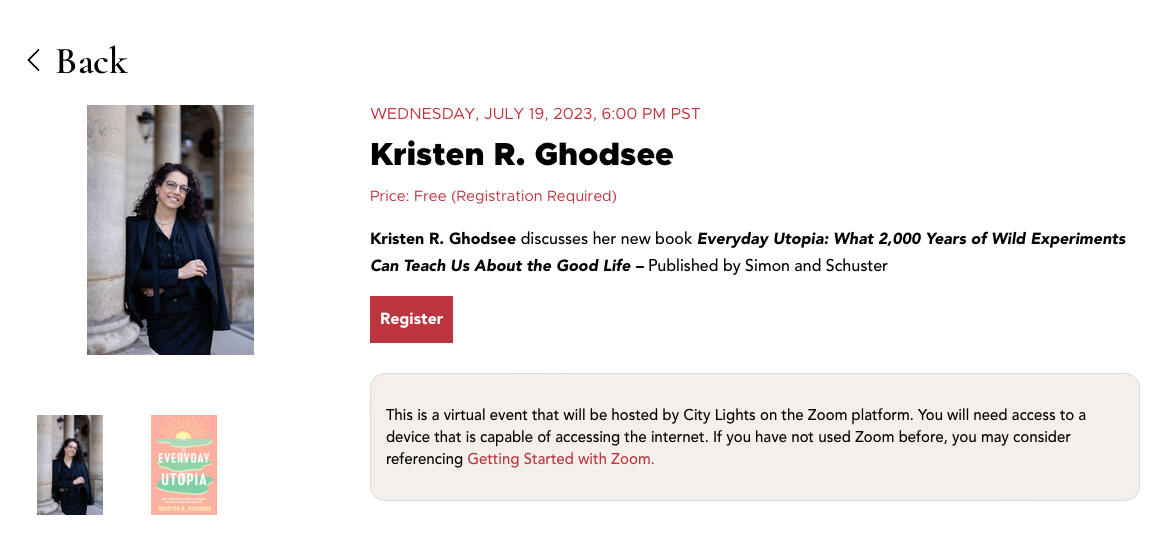 City Lights Bookstore - Online Event