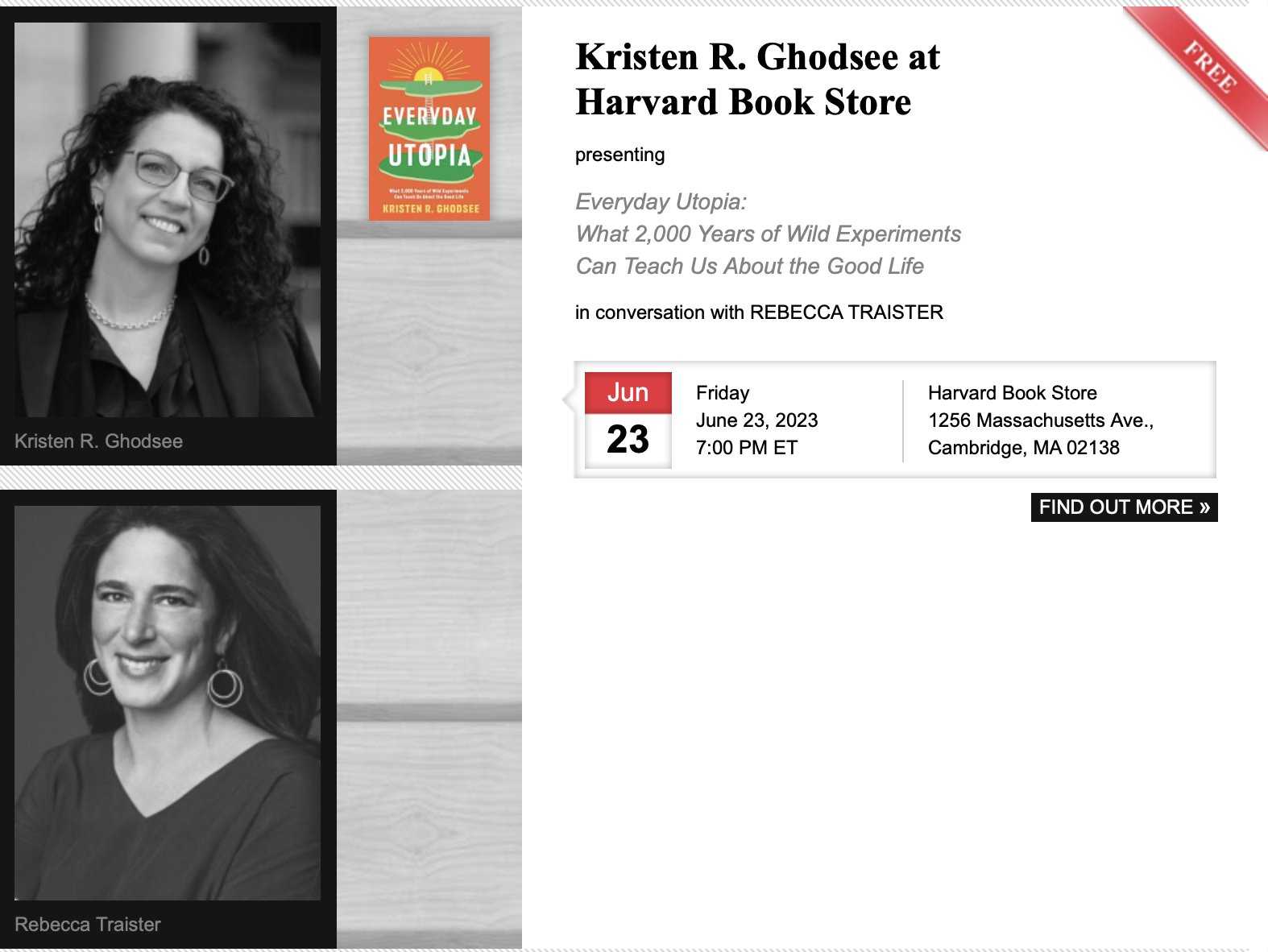 Harvard Bookstore: Kristen Ghodsee in conversation with Rebecca Traister