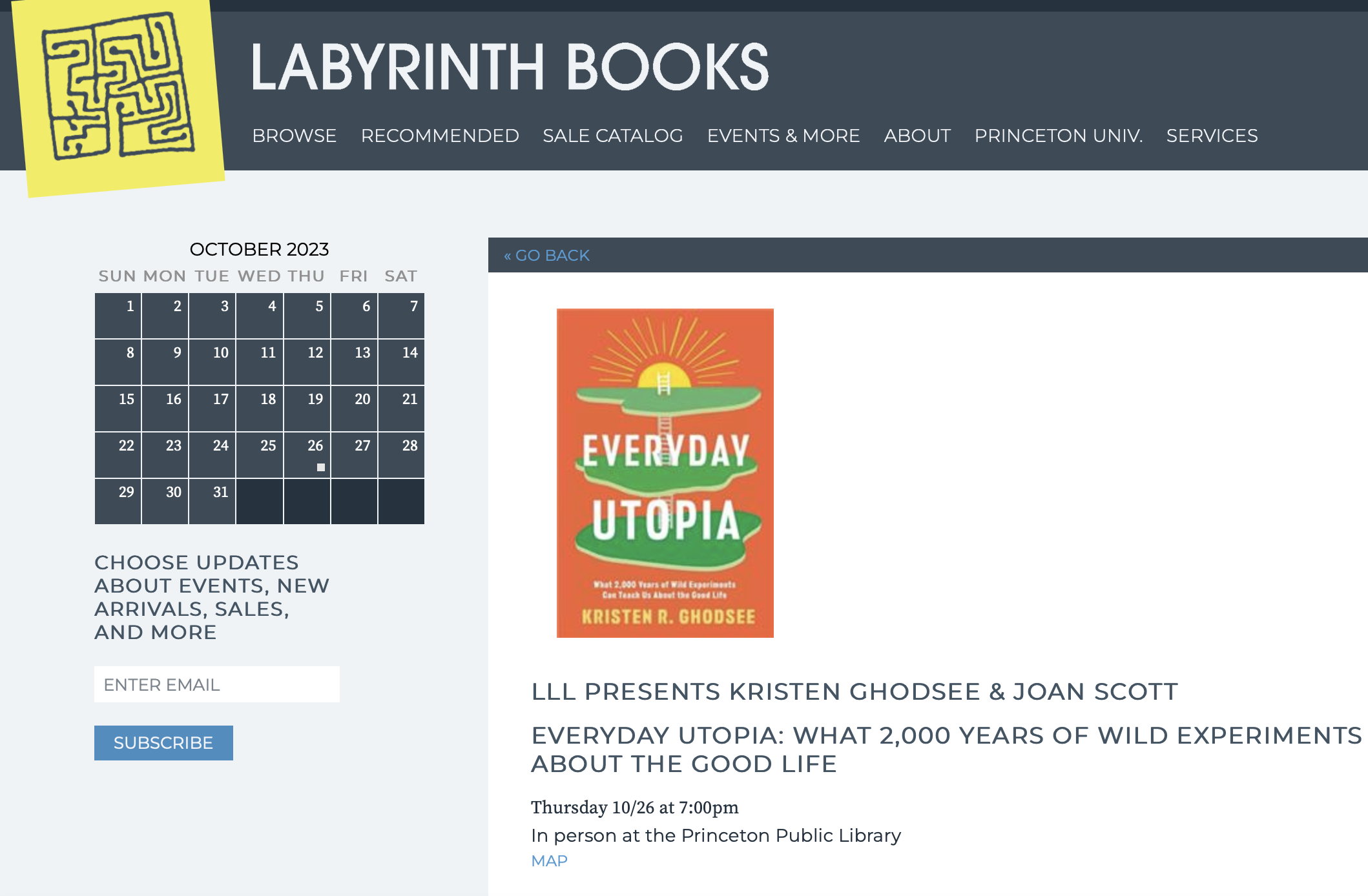 LLL PRESENTS KRISTEN GHODSEE & JOAN SCOTT