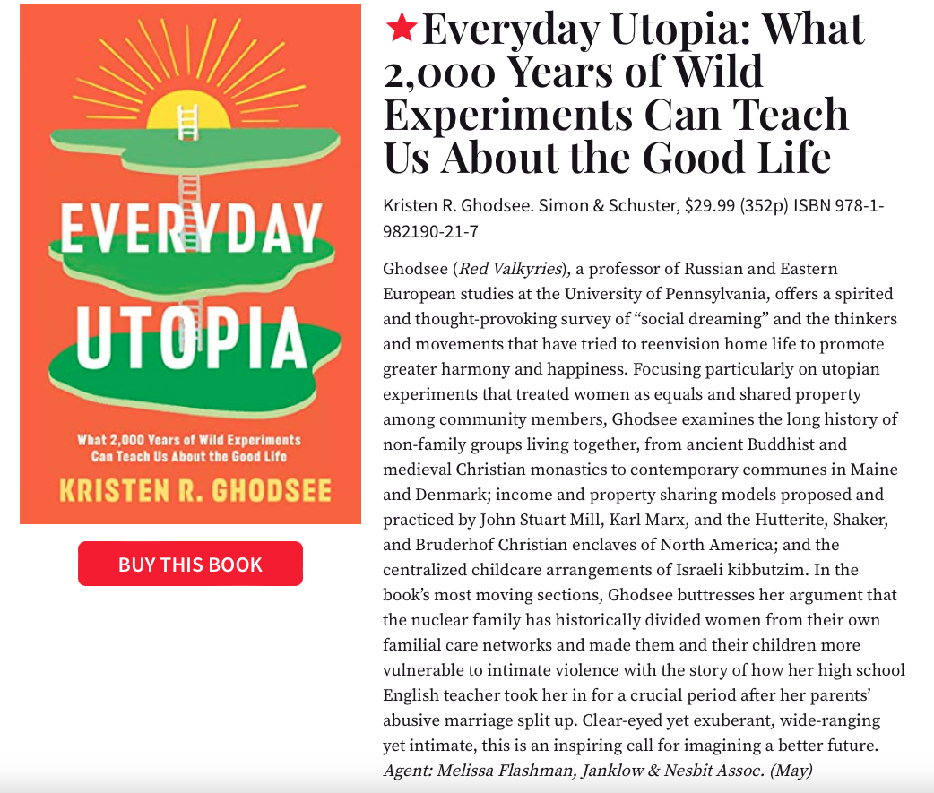 Everyday Utopia, Book by Kristen R. Ghodsee
