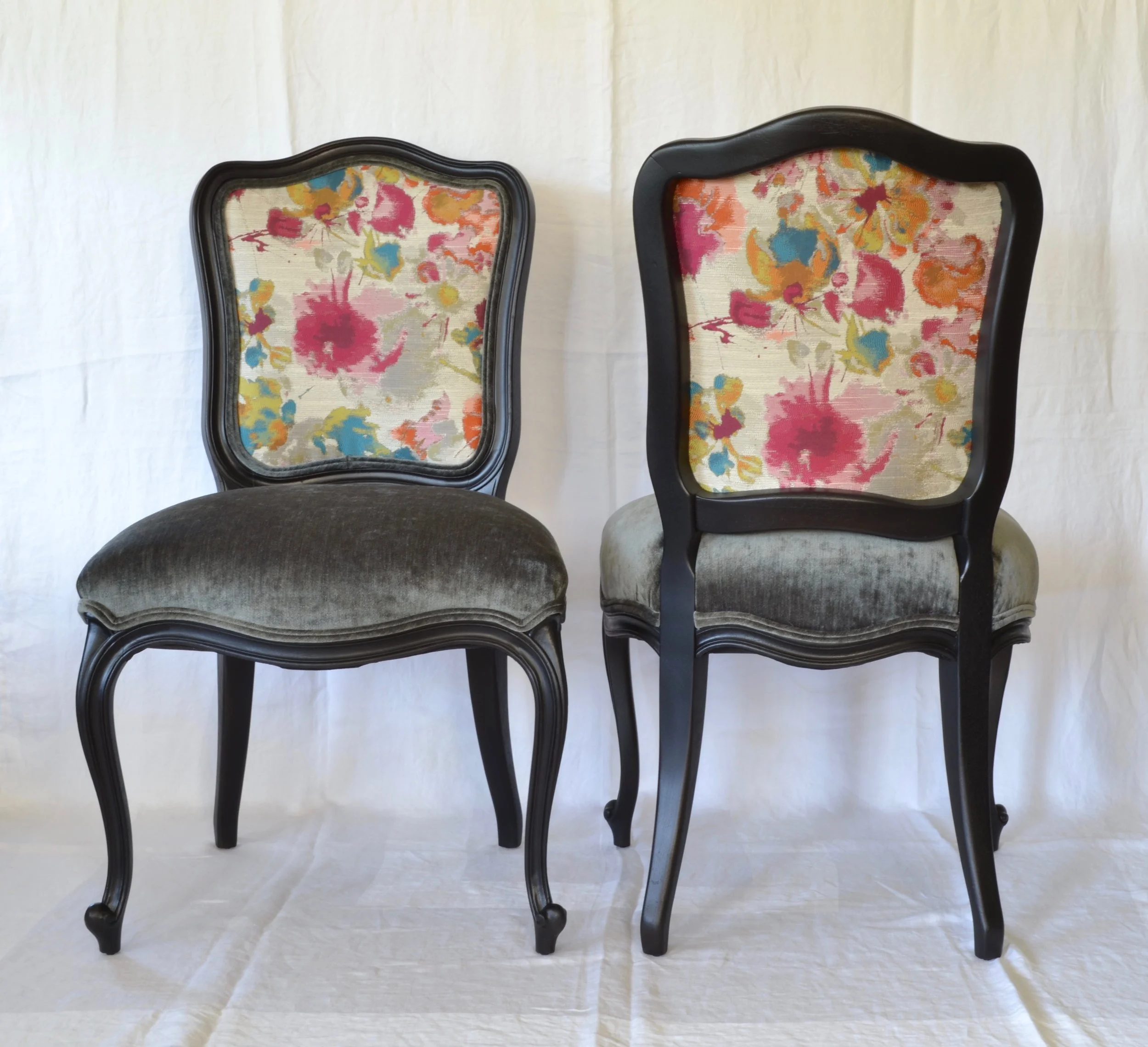 Traditionally Upholstered French Dining Chairs: More Horsehair and Burlap!