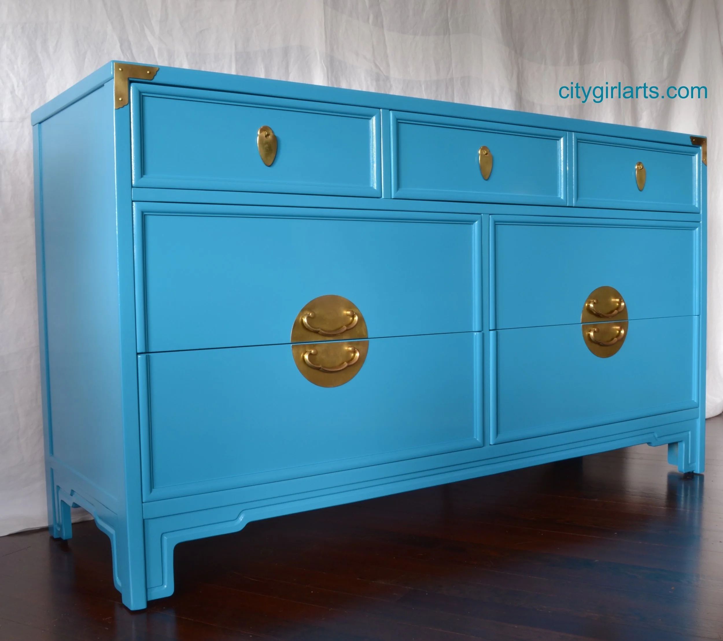 Dull Brown to Bright Blue: Chinoiserie Finery and the Kent Coffey Lotus Dresser