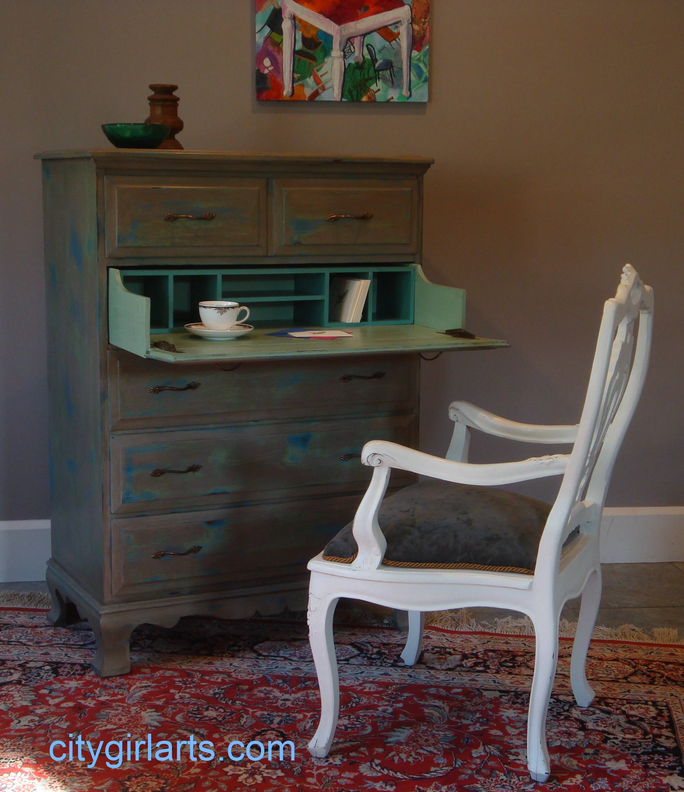 Stormy Skies Dresser: Distressed Delight