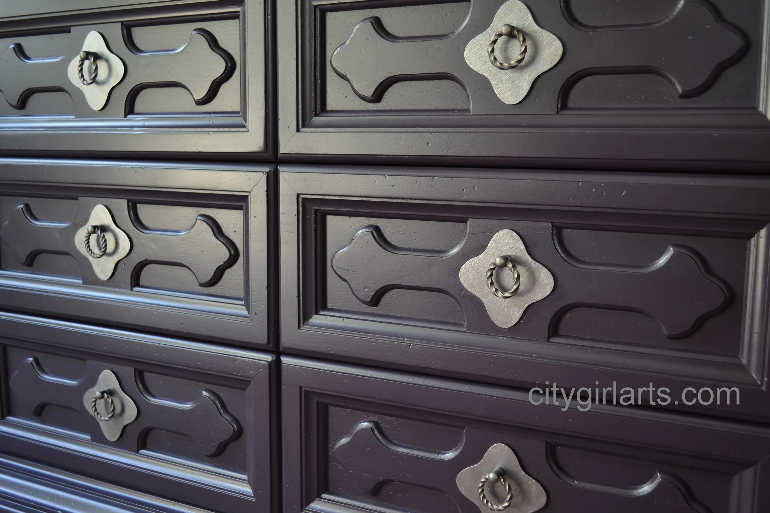 Vintage Eggplant Henredon Dressers: Spanish Revival Revived