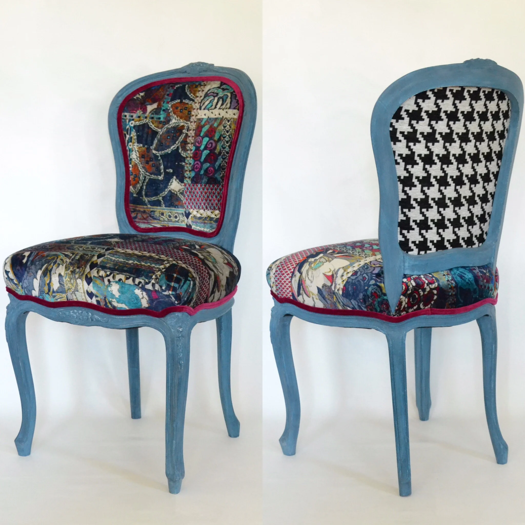 Upholstered Vintage French Side Chair