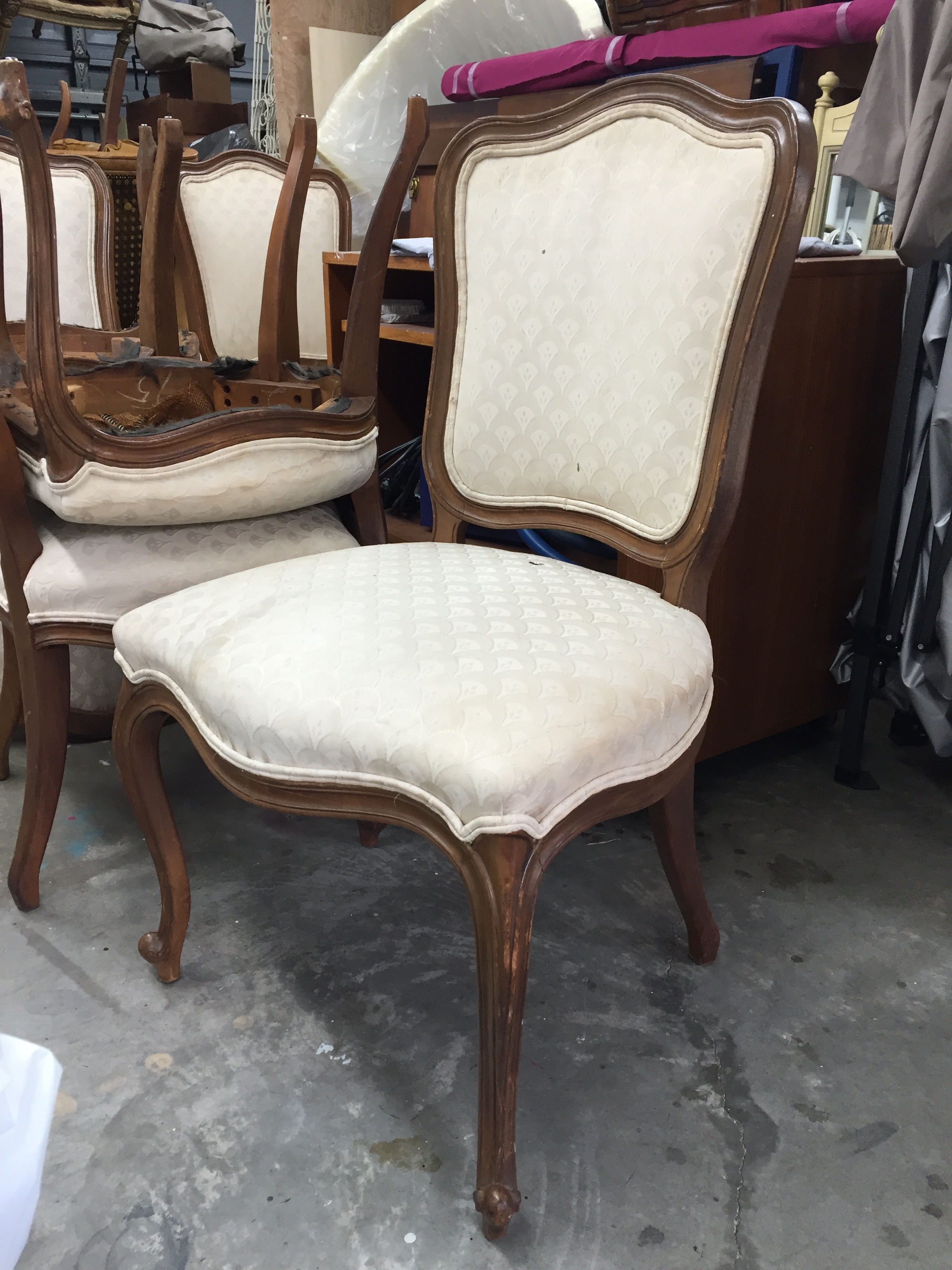 Traditionally Upholstered French Dining Chairs More Horsehair And