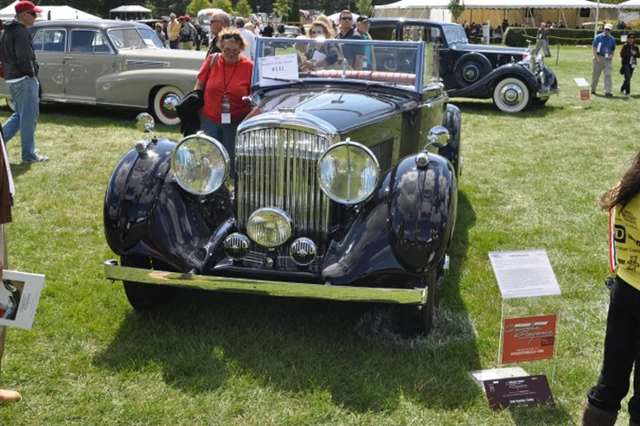 This beautiful Darby 4-¼ liter Bentley, with paint and interior by ARI, shows delicate work to make it a splendid show car. Owner John Faigle brings it out for its exhibit debut at FFCC after a 10-year process.