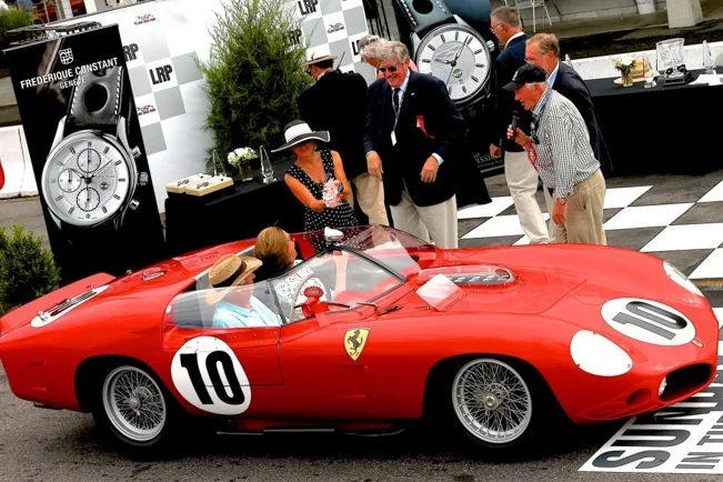 Ed Herrmann, Murray Smith and Peter Sachs share a laugh and the Joy of this superb Ferrari Testa Rosa taking the win in Class 20, No Holds Barred, Victory at all costs.