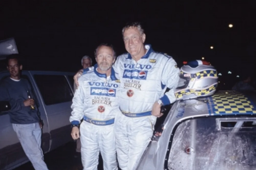 Bill and Co-Piloto Fred Gunther after a hard and successful days run