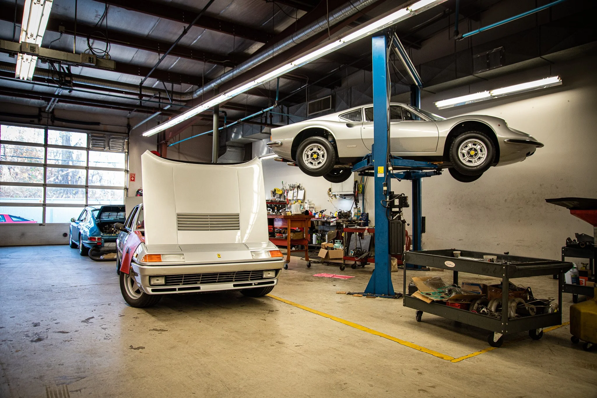 1971 Ferrari Dino 246GT, 1974 Ferrari 400i, & 1972 Ferrari 365 GTB