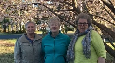 Carol Tunstall, President, Roberta Dean, Treasurer and Cindy Downing, Past President