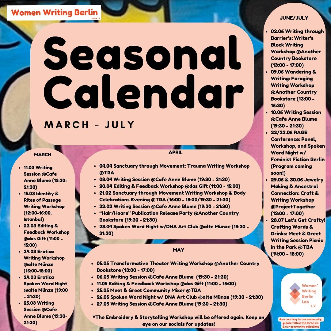 We&rsquo;re baaaaaaack!!! We&rsquo;re all feeling the change of season, and, as most Berliners, we survived the winter and are clawing our way out through the earth into this blossoming season. What better time to write into the new season with a gro
