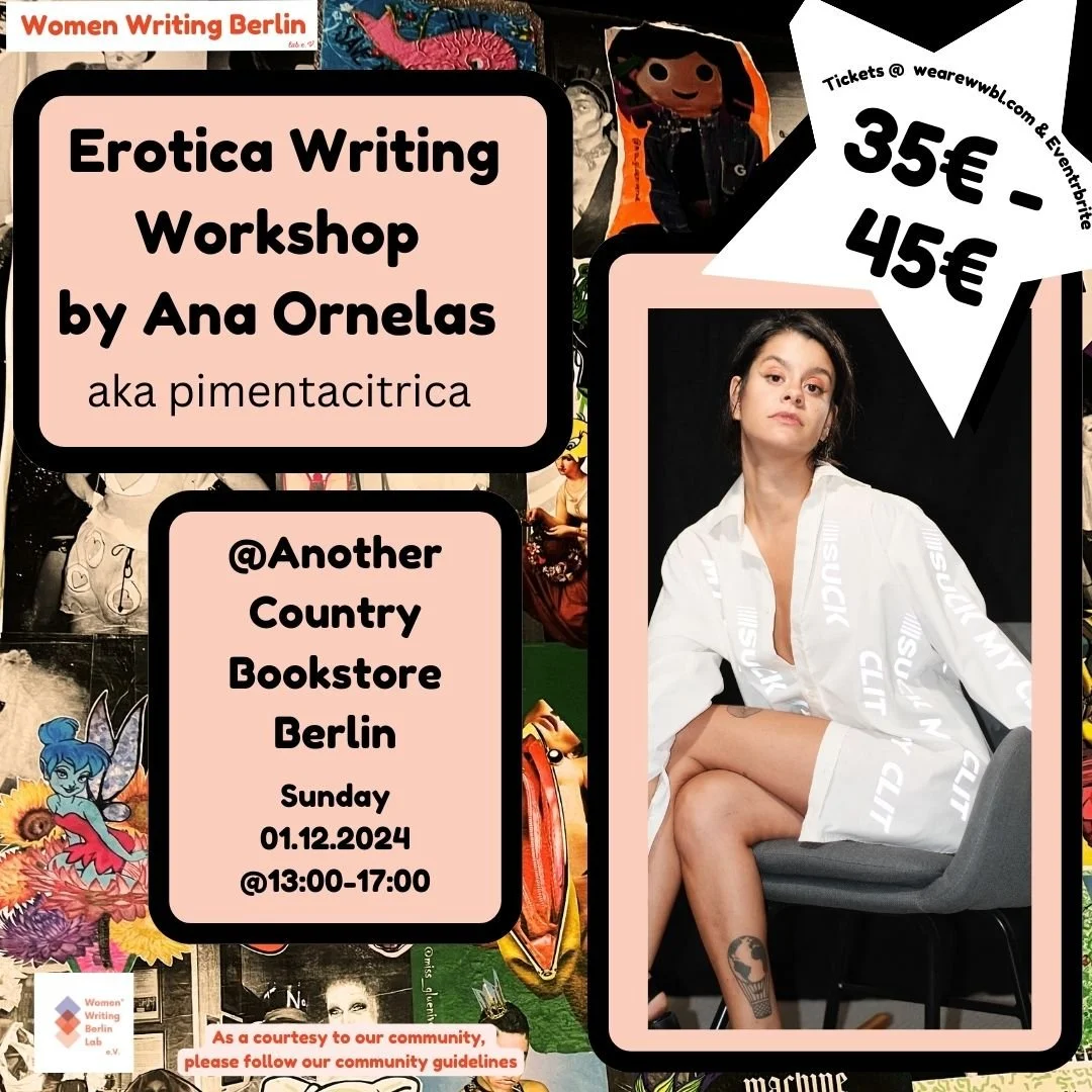 Erotica Writing Workshop by Ana Ornelas AKA Pimenta Citrica